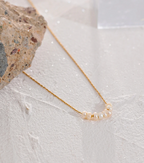 Luminous Row | Natural Pearl Minimalist Necklace