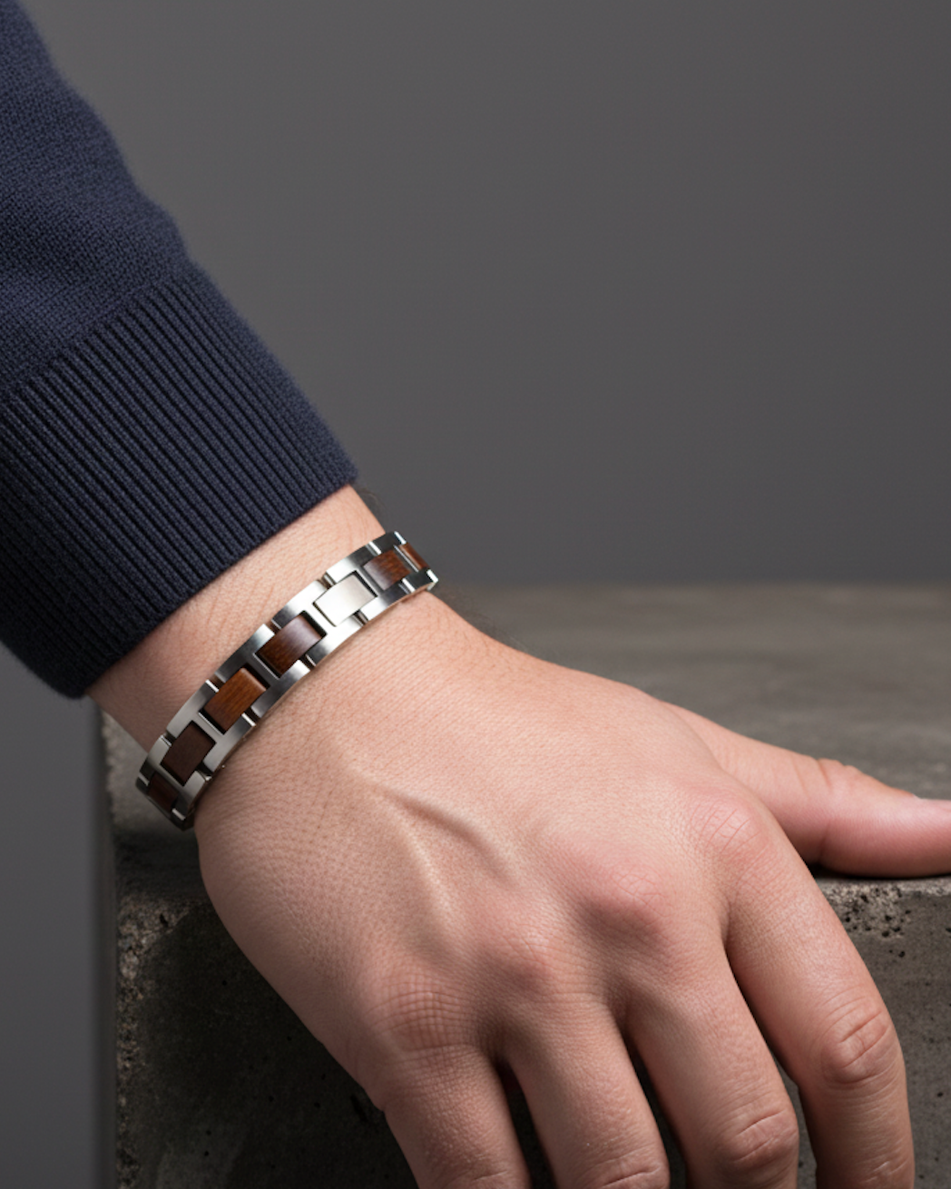 The Heritage Wood & Steel Men's Bracelet