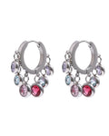PRISM DANCE | Colorful Zirconia Statement Hoops