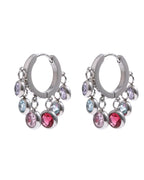 PRISM DANCE | Colorful Zirconia Statement Hoops