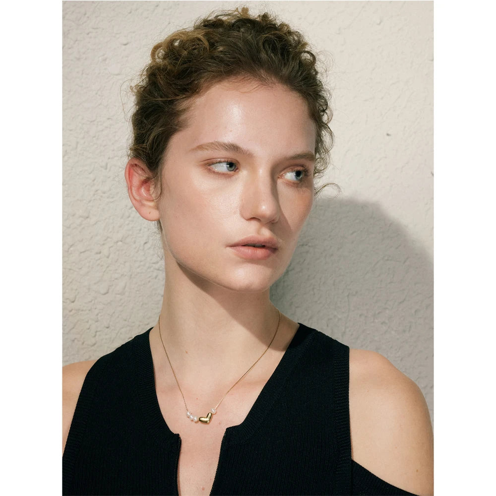 Sweet Heart | Collier en perles naturelles et cœur