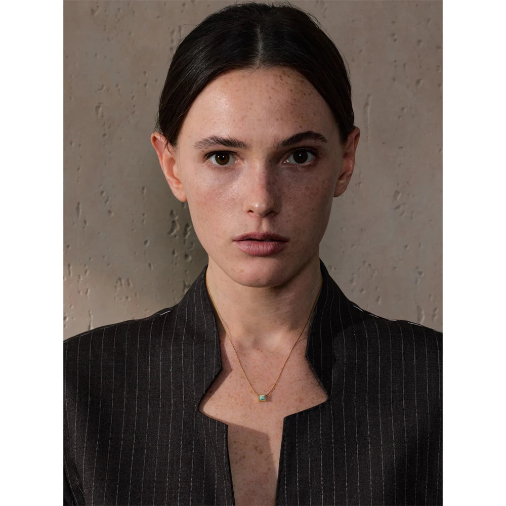 Opal Stone Necklace | Natural Stone & 18K Gold PVD