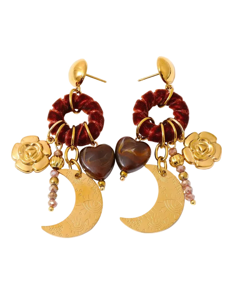 The Sacred Heart Charm Earrings