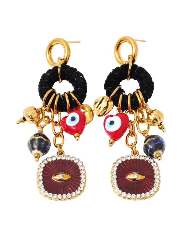 Boucles d'oreilles pendentif Sacré-Cœur