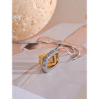 PROMESSE SILENCIEUSE | Collier symbolique bicolore gravé - Pour elle et lui