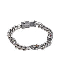 Antique Silver Textured Curb Bracelet