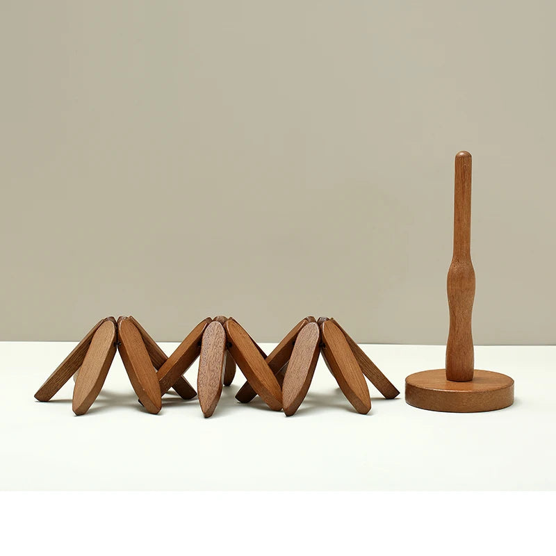 The Table Tree – 4-Piece Sculptural Handcrafted Wooden Trivet Set