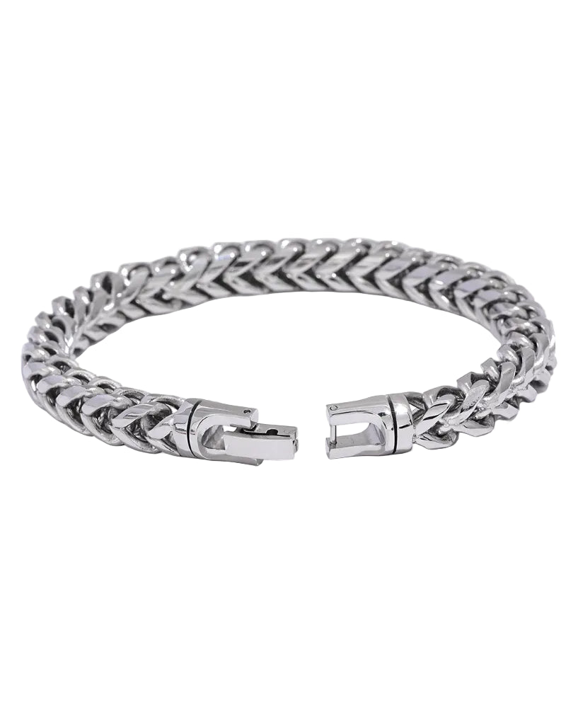 Pulsera de eslabones redondos esculpidos para hombre