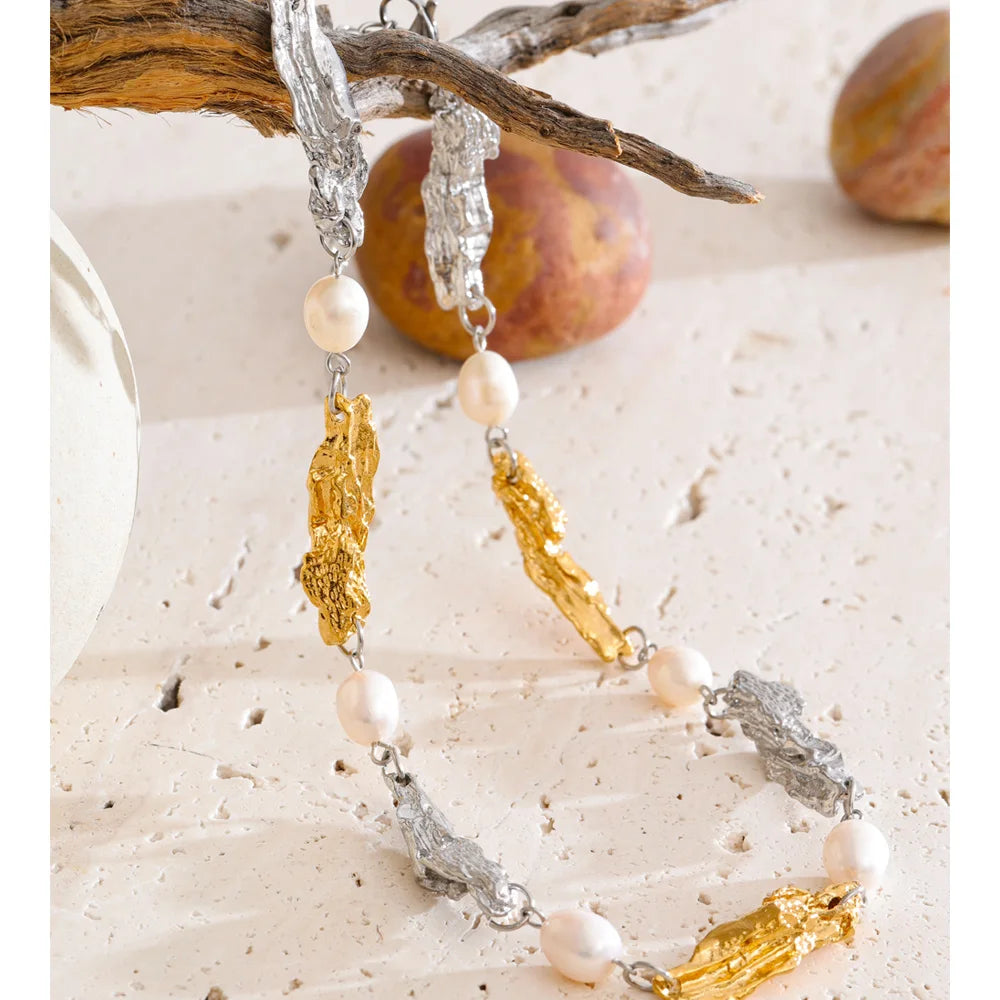 Molten Gold | Natural Pearl Necklace