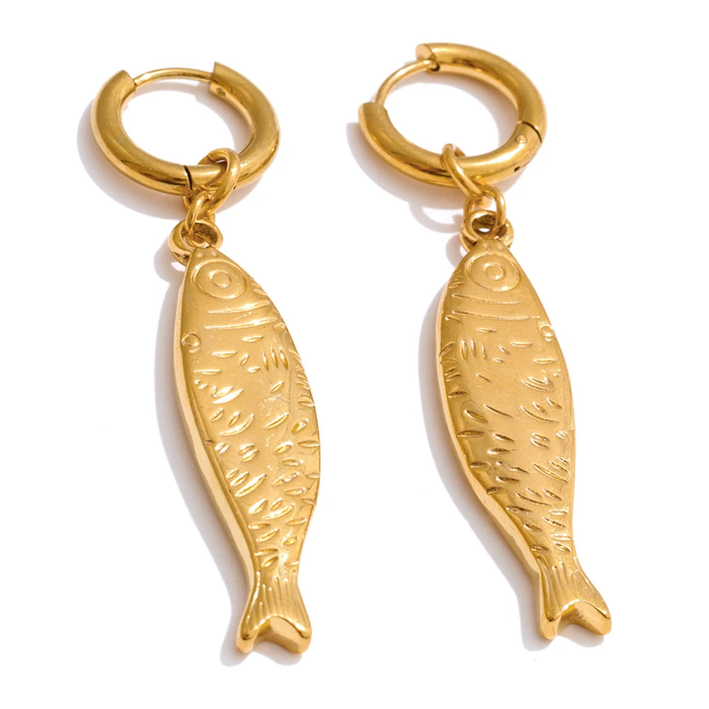 Sinfonía del Mar | Conjunto de collar y pendientes de oro 